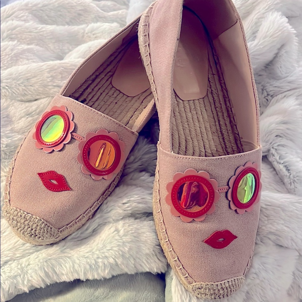 Kate Spade, New York Grenada lip and glasses espadrilles
